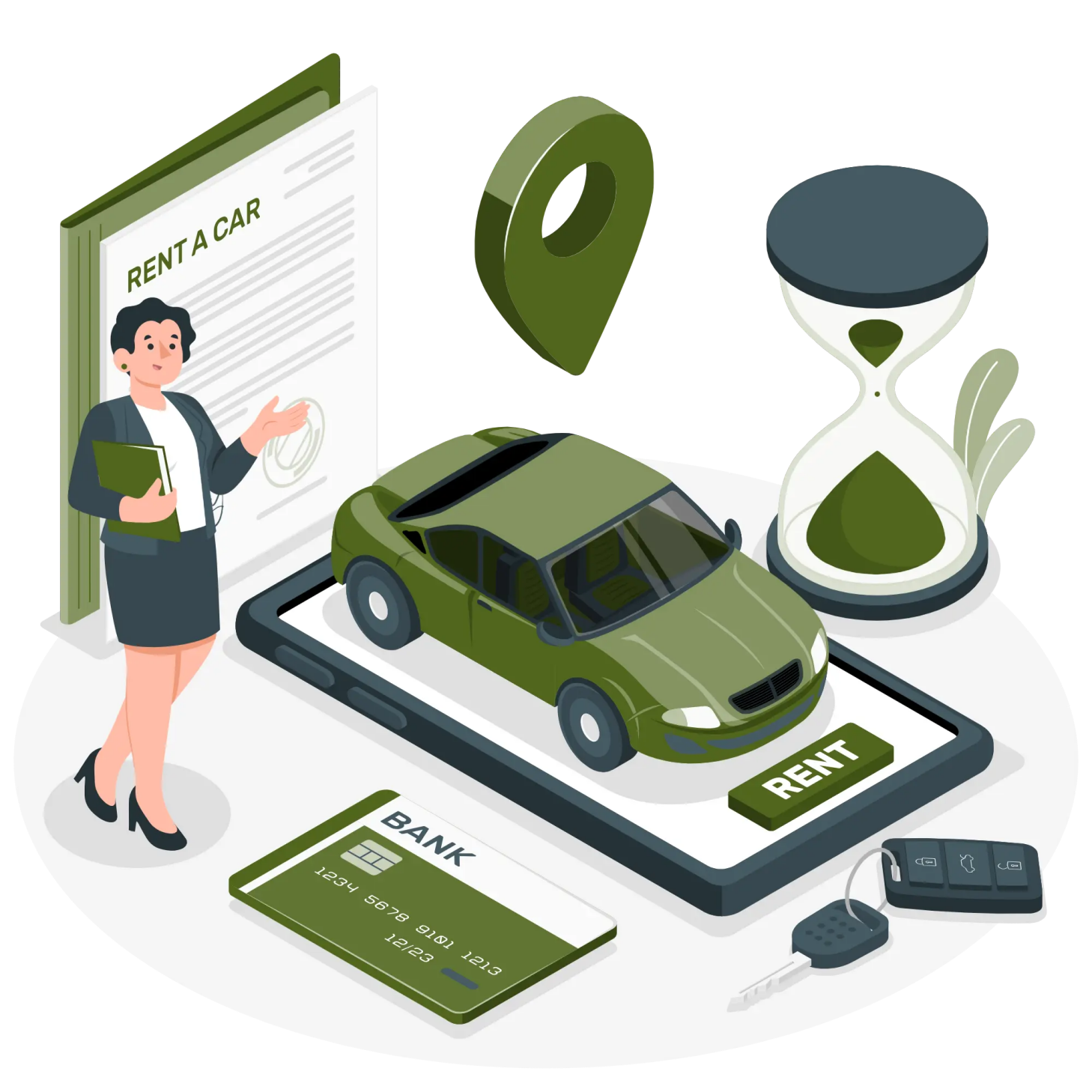 Geld und Auto Weiterfahren